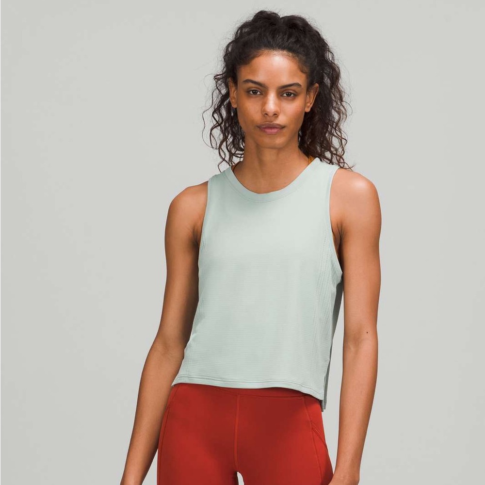 Lululemon Train to Be Tank Top in Silver Blue